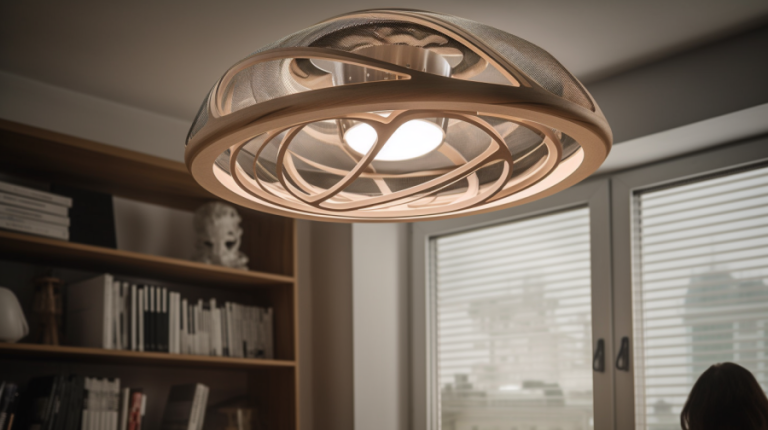 ventilatore da soffitto con pale a scomparsa